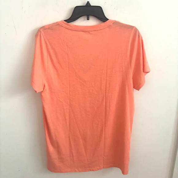 NWOT J. CREW V-Neck Tee Vintage Slub Cotton Pale Guava Short Sleeve T-Shirt - Picture 4 of 8